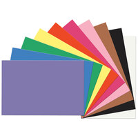 SunWorks 6523 24 inch x 36 inch Assorted Color Pack of 58# Construction Paper - 50 Sheets