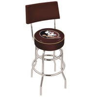 Holland Bar Stool L7C430FSU-HD Florida State University Double Ring Swivel Stool with Padded Back and Seat