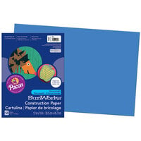 SunWorks 7407 12 inch x 18 inch Blue Pack of 58# Construction Paper - 50 Sheets