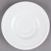 World Tableware 1502-10155 Empire 6 1/8 inch Alpine White Porcelain Saucer - 36/Case