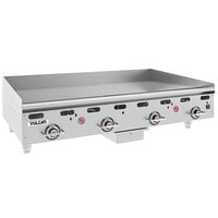 Vulcan MSA48-C0100P 48" Countertop Natural Gas Griddle with Rapid Recovery Plate and Piezo Ignition - 108,000 BTU