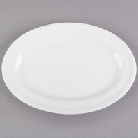 World Tableware 1502-50308 Empire 8 1/2 inch x 5 1/2 inch Alpine White Porcelain Platter - 24/Case