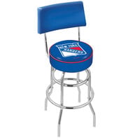 Holland Bar Stool L7C430NYRang New York Rangers Double Ring Swivel Stool with Padded Back and Seat
