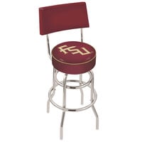 Holland Bar Stool L7C430FSU-FS Florida State University Double Ring Swivel Stool with Padded Back and Seat
