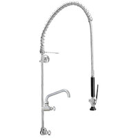 Fisher 25054 Wall Mounted Pre-Rinse Faucet with 36" Hose, 10" Add-On Faucet, and Wall Bracket