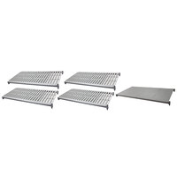 Cambro CBSK2148VS5580 Camshelving® Basics Plus 21" x 48" Shelf Kit with 1 Solid and 4 Vented Shelves