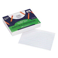 Pacon 2421 8 inch x 10 1/2 inch White Multi-Program 1/2 inch Rule 16# Handwriting Paper