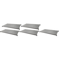 Cambro CBSK2442S5580 Camshelving® Basics Plus 24" x 42" Shelf Kit with 5 Solid Shelves