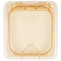 Carlisle 3088513 StorPlus 1/6 Size Amber High Heat Plastic Food Pan - 6" Deep