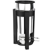 Eastern Tabletop 3101P2MB P2 2 Qt. Stainless Steel Soup Marmite with Black Accents and Fuel Holder