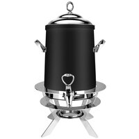 Eastern Tabletop 3203LMB Luminous 3 Gallon Black Coated Stainless Steel Coffee Urn with Fuel Holder