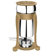Eastern Tabletop 3101FSRZ Freedom 2 Qt. Stainless Steel Soup Marmite with Bronze Accents and Fuel Holder