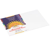 SunWorks 8707 12 inch x 18 inch Bright White Pack of 58# Construction Paper - 50 Sheets