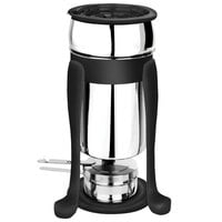 Eastern Tabletop 3101FSMB Freedom 2 Qt. Stainless Steel Soup Marmite with Black Accents and Fuel Holder