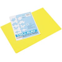 Pacon 103036 Tru-Ray 12 inch x 18 inch Yellow Pack of 76# Construction Paper - 50 Sheets