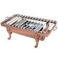 Eastern Tabletop 3257GCP Park Avenue 28 inch x 11 1/2 inch Copper Coated Stainless Steel Grill Stand with Removable Grill Top