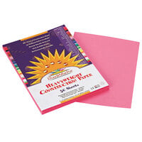 SunWorks 7003 9" x 12" Pink Pack of 58# Construction Paper - 50 Sheets