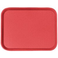 Cambro 1418FF163 14 inch x 18 inch Red Customizable Fast Food Tray - 12/Case