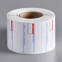 Cardinal Detecto 6600-3001 2 5/16" x 1 5/8" Pre-Printed Thermal Label Roll, 700 Labels/Roll