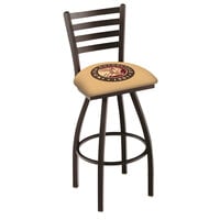 Holland Bar Stool L01430Indn-HD Indian Motorcycle Swivel Stool with Ladder Back and Padded Seat