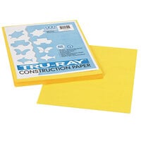 Pacon 103004 Tru-Ray 9 inch x 12 inch Yellow Pack of 76# Construction Paper - 50 Sheets