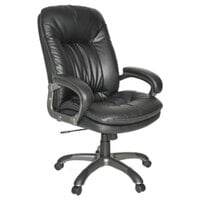 OIF GM4119 Black Executive Leather High-Back Swivel / Tilt Chair with Arms