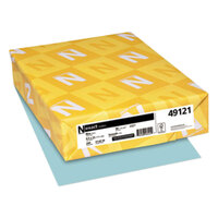 Neenah 49121 Exact 8 1/2 inch x 11 inch Blue Smooth 90# Index Paper Cardstock - 250 Sheets