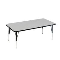 Correll EconoLine Rectangular Gray Granite 19"-29" Adjustable Height Melamine Top Activity Table