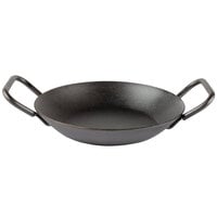 Lodge CRS8DLH French Style Pre-Seasoned 8 inch Carbon Steel Fry Pan with Double Loop Handles