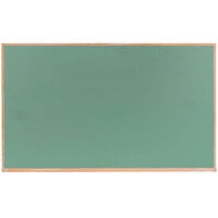 Aarco OS4872G 48" x 72" Green Solid Oak Wood Frame Composition Chalkboard