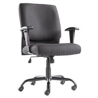 OIF BT4510 Black Big and Tall Fabric Swivel / Tilt Chair with Arms