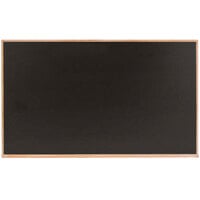 Aarco OC3660B 36 inch x 60 inch Black Solid Oak Wood Frame Slate Composition Chalkboard