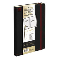 Southworth 98886 8 1/4 inch x 5 1/8 inch Black Ruled Business Journal