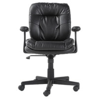 OIF ST4819 Black Executive Soft Leather Swivel / Tilt Chair with Arms