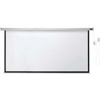 Aarco MPS-84 84 inch x 84 inch Matte White Motorized Projection Screen