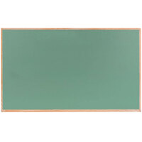 Aarco OC4872G 48 inch x 72 inch Green Solid Oak Wood Frame Slate Composition Chalkboard