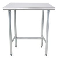 Advance Tabco TAG-363 36 inch x 36 inch 16 Gauge Open Base Stainless Steel Commercial Work Table
