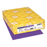 Astrobrights 21971 8 1/2 inch x 11 inch Gravity Grape Pack of 65# Smooth Color Paper Cardstock - 250 Sheets