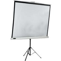 Aarco TPS-50 50 inch x 50 inch Matte White Tripod Floor Standing Manual Projection Screen