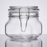 Libbey 17208836 17 oz. Garden Jar with Clamp Lid