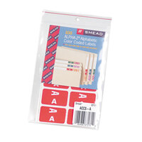 Smead 67171 1 inch x 1 5/8 inch Alpha-Z Color-Coded Red / White A Second Letter Name Filing Label - 100/Pack