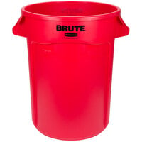 Rubbermaid FG264300RED BRUTE 44 Gallon Red Round Trash Can