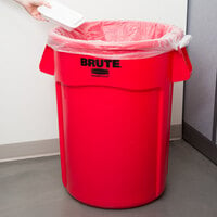 Rubbermaid FG264300RED BRUTE 44 Gallon Red Round Trash Can