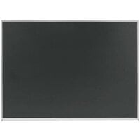 Aarco DS1824S 18 inch x 24 inch Slate Gray Satin Anodized Aluminum Frame Porcelain Chalkboard