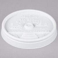 Dart 8UL White Plastic Sip Thru Lid - 100/Pack
