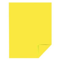 Astrobrights 21011 8 1/2 inch x 11 inch Lift-off Lemon Ream of 24# Color Paper - 500 Sheets