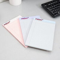 TOPS 63016 Prism+ 5 inch x 8 inch Narrow Ruled Assorted Color Perforated Legal Pad - 6/Pack