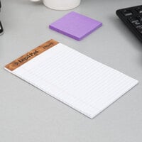 TOPS 7500 5 inch x 8 inch Narrow Ruled White Perforated Legal Pad - 12/Pack