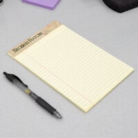 TOPS 74840 Second Nature 5 inch x 8 inch Narrow Ruled Canary Legal Pad - 12/Pack