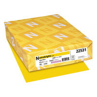Astrobrights 22531 8 1/2 inch x 11 inch Solar Yellow Ream of 24# Color Paper - 500 Sheets